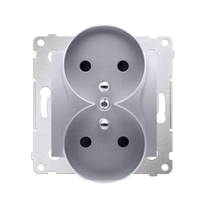 Simon 54 Gniazdo wtyczkowe podwójne z uziemieniem z przesłonami 16A 250V zaciski śrubowe srebrny mat DGZ2MZ.01/43 KONTAKT - img_113[19].png